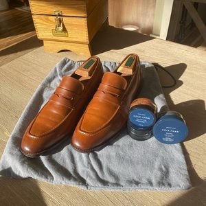 Cole Haan Loafers w/ Shoe Trees & Cream Polishes